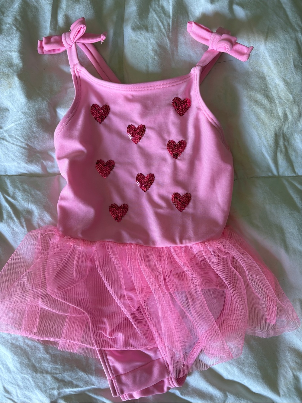 Pink Heart Sequin Tutu Bathing Suit Toddler Girl Cat & Jack 2T